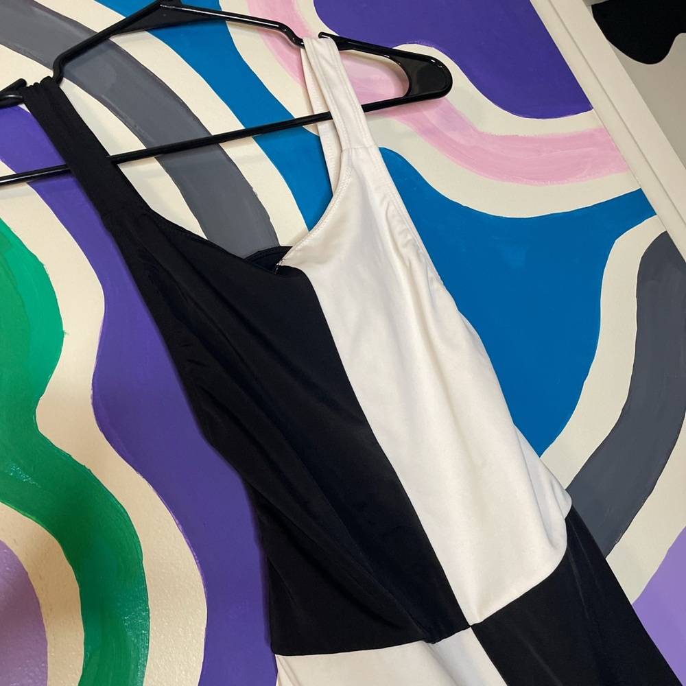 Split Colored Athletic Bodysuit - image 2